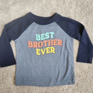 Jumping Beans best brother raglan tee, size 12M